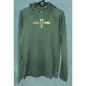 Siena Saints Under Armour Hooded Long Sleeve Shirt Green Size Large